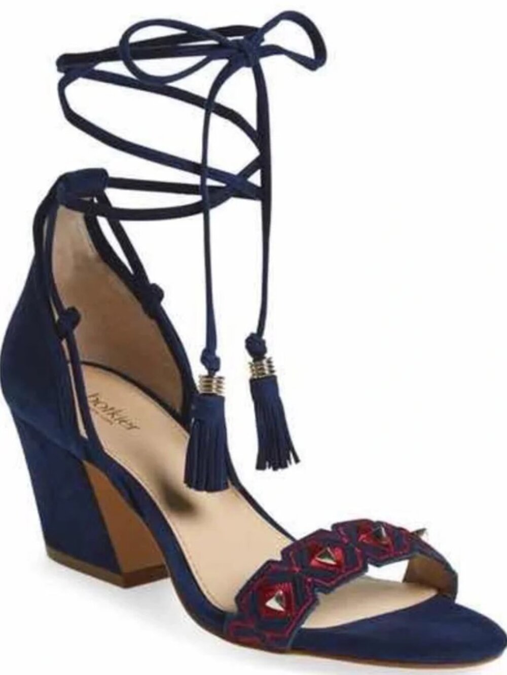 NEW Botkier Penelope Lace Up Block Heel Sandals